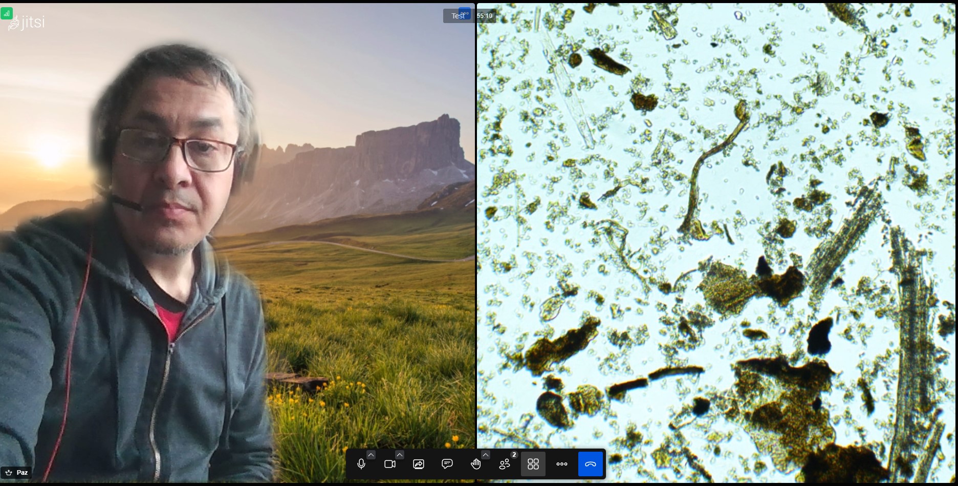 How to broadcast a microscopy session on Jitsi